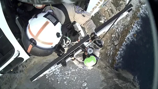 California Highway Patrol Helicopter Crew Performs Daring Cliffside Rescue of Two Stranded Climbers in Big Sur